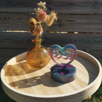 Hartjes in kaarsenhouder